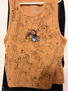 Disney Winnie the Pooh Camel Graphic Tank Top with Character Patch